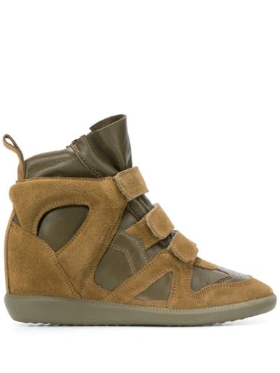 ISABEL MARANT BUCKEE WEDGE SNEAKERS - 绿色