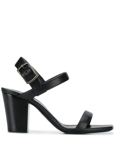 SAINT LAURENT CHUNKY HEEL SANDALS - 黑色