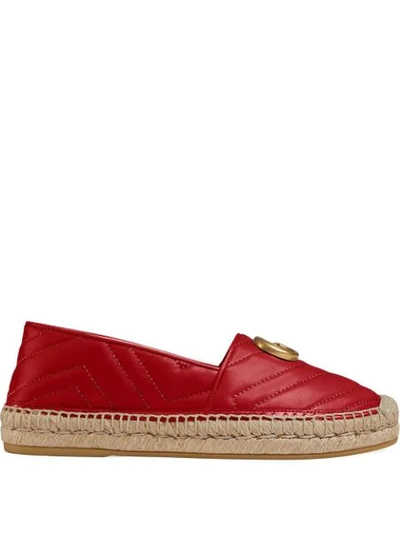 GUCCI DOUBLE G ESPADRILLES - 红色