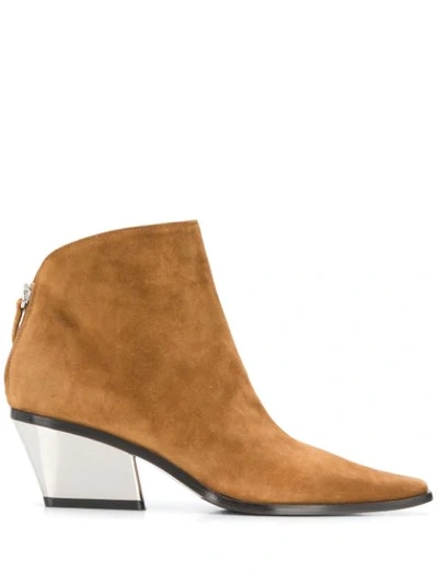 Shop Le Silla Ankle Rodeo Boots In Brown