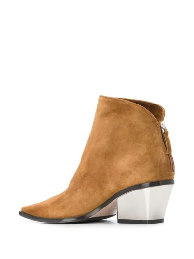 Shop Le Silla Ankle Rodeo Boots In Brown