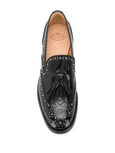 Shop Church's Studded Tassel Loafers In Black