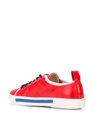 Shop Carven Lace Up Sneakers In Red