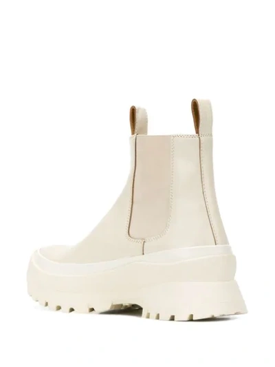 Shop Jil Sander Round Slip-on Boots In White