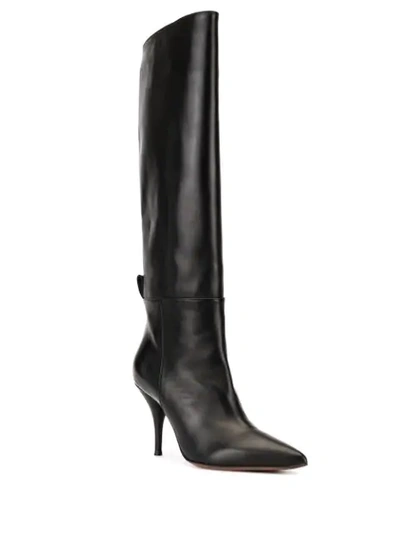 Shop L'autre Chose Pointed Knee-length Boots In Black