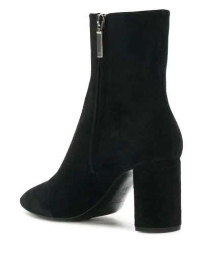 Saint Laurent Lou Ankle Boots In Black