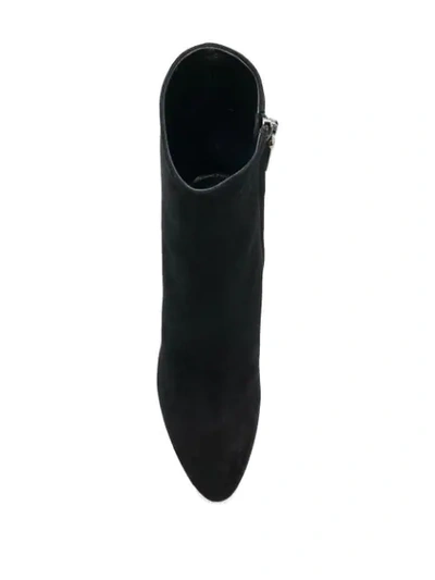 Saint Laurent Lou Ankle Boots In Black