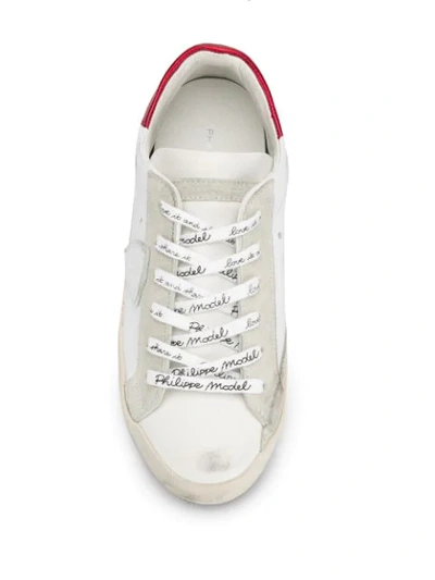 Shop Philippe Model Paris Low-top Sneakers In White