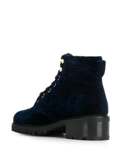 Shop Sandro Lace-up Ankle Boots In Blue
