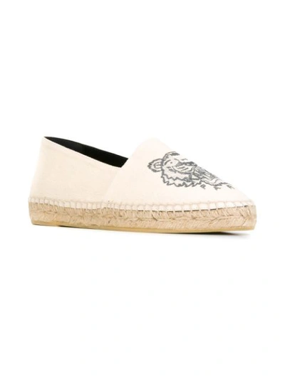 Shop Kenzo 'tiger' Espadrilles In Neutrals