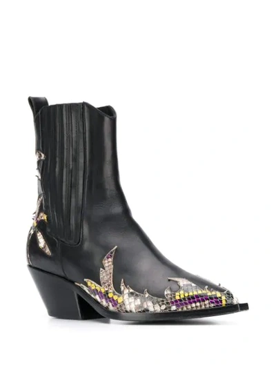 Shop A.f.vandevorst Contrast Ankle Boots In Black