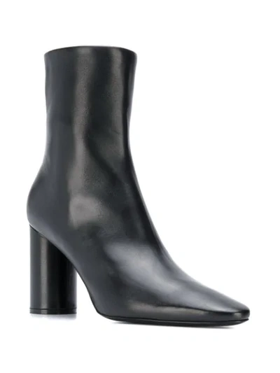 Shop Balenciaga Round Ankle Boots In Black