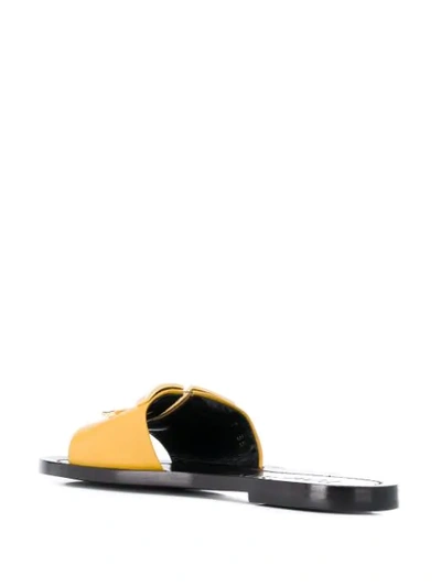 Shop Tom Ford Logo Plaque Slides In Yellow