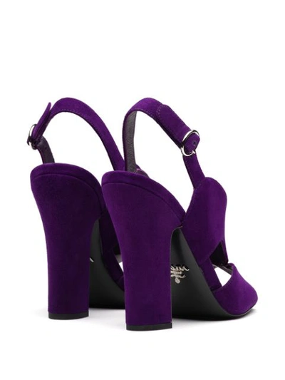 Shop Prada Open-toe Sandals In Purple