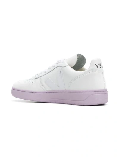 Shop Veja Perforated Low Top Sneakers In White