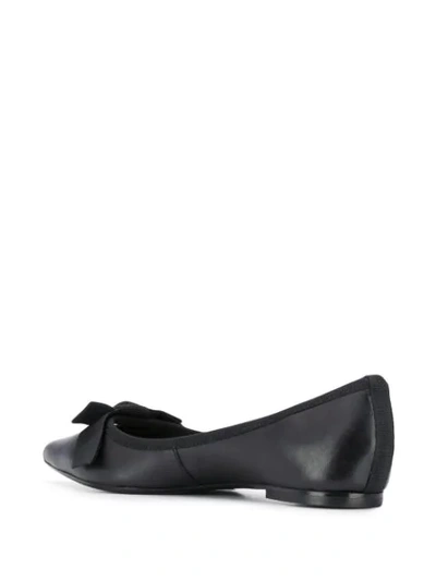 Shop Anna Baiguera Bow-detail Pointed Ballerinas In Black