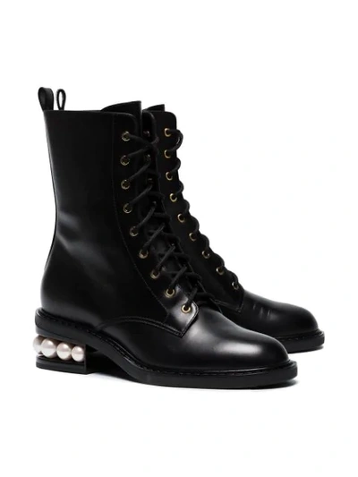Shop Nicholas Kirkwood Casati Pearl Ankle Boots - Black