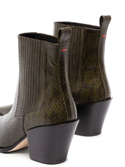 Shop Aeyde Kate 80mm Ankle Boots In Green