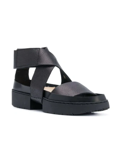 Shop Trippen Crossover Strap Sandals In Black