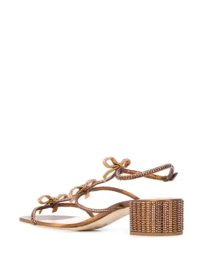 Shop René Caovilla Open-toe Sandals In Brown