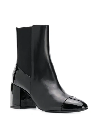 Shop Casadei Block Heel Ankle Boots In Black