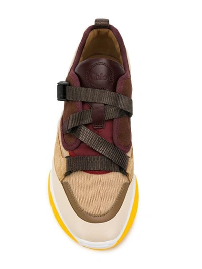 CHLOÉ SONNIE LOW-TOP SNEAKERS - 红色