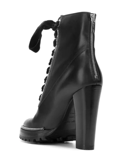Shop Sergio Rossi Lace-up Ankle Boots - Black