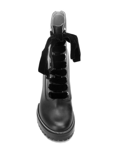 Shop Sergio Rossi Lace-up Ankle Boots - Black