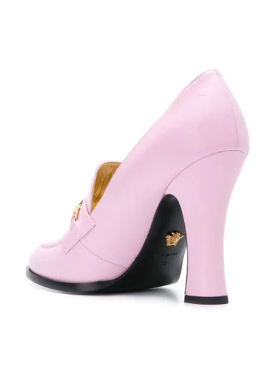 Shop Versace Medusa Loafer-pumps - Pink