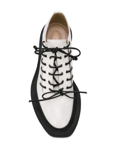 Shop Simone Rocha Lace-up Leather Brogues In White