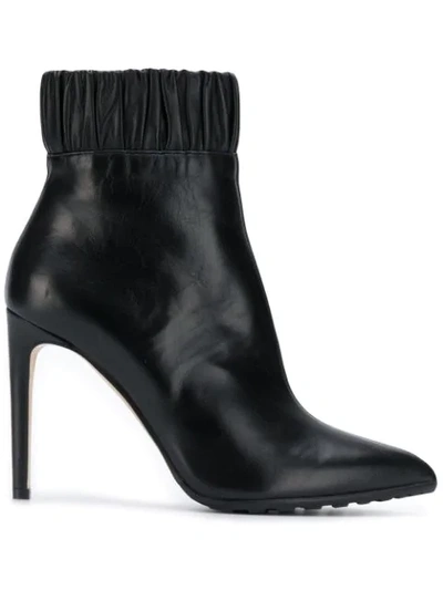 Shop Chloe Gosselin Ruched Ankle Boots In Black