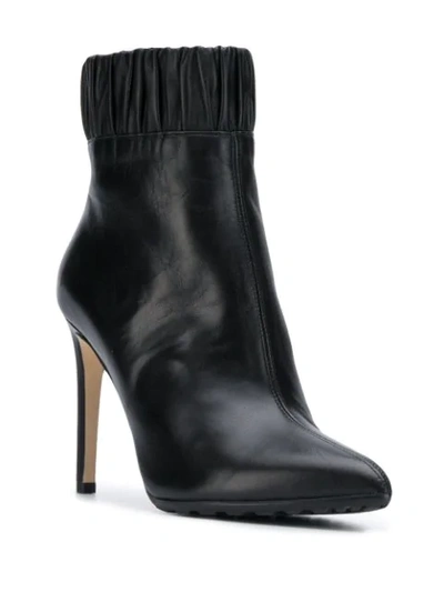 Shop Chloe Gosselin Ruched Ankle Boots In Black