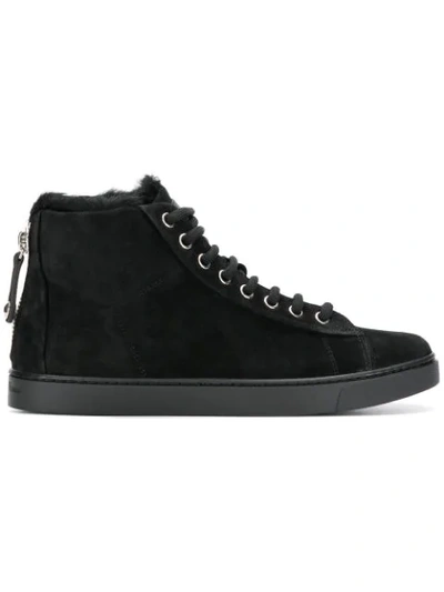 Shop Gianvito Rossi Lace-up Hi Tops In Black