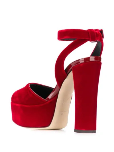 Shop Giuseppe Zanotti Platform Sandals In Red