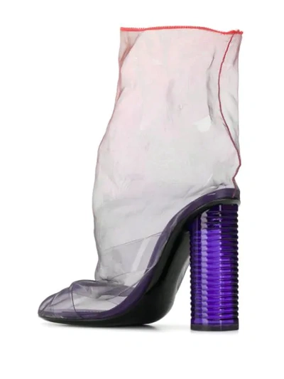 Shop Nicholas Kirkwood D'arcy Plexi Ankle Boots In Pink