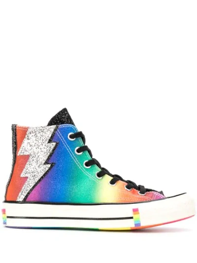 Shop Converse Rainbow Sneakers In Black Multicolor