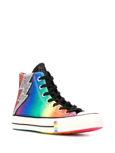 Shop Converse Rainbow Sneakers In Black Multicolor