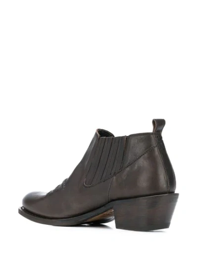 Shop Fiorentini + Baker Stitched-detail Ankle Boots In Brown