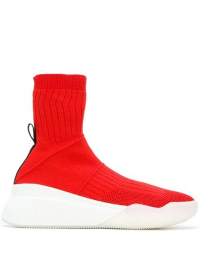 Shop Stella Mccartney Knitted Sock Sneakers In 6559