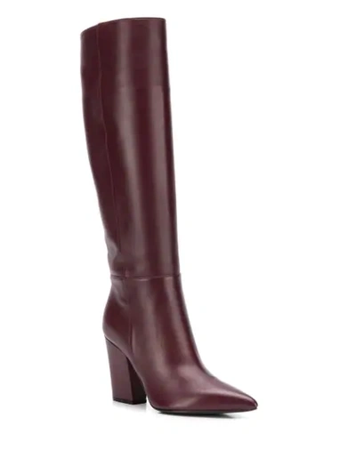 Shop Sergio Rossi Pointed Toe Boots In Red