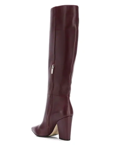 Shop Sergio Rossi Pointed Toe Boots In Red