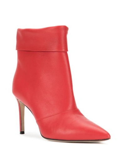 Shop Paul Andrew Fold Down Top Ankle Boots - Red