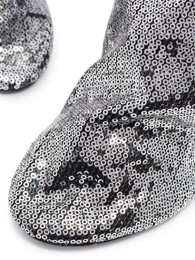 Shop Nicholas Kirkwood D'arcy 105mm Sequin-embellished Boots In Silver