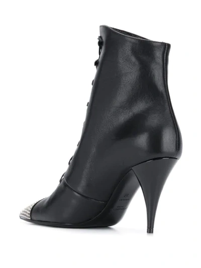 Shop Saint Laurent Kiki Ankle Boots In Black