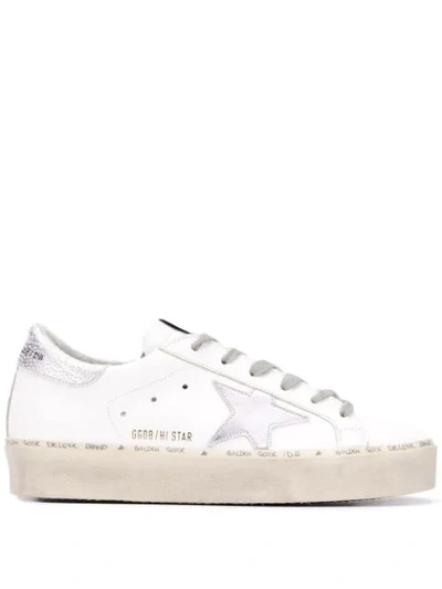 Shop Golden Goose Hi Star Sneakers In White