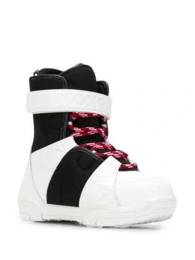 Shop Moncler Lace-up Ankle Boots In White