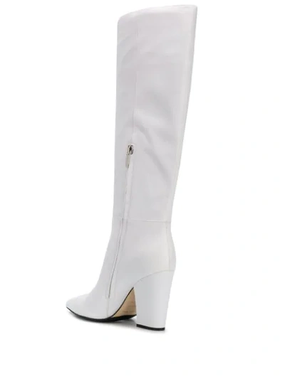 Shop Sergio Rossi Knee High Boots In White