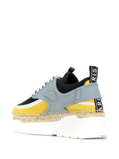 Shop Kenzo K-lastic Platform Sneakers In Grey