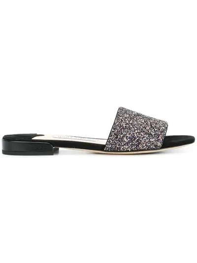 Shop Jimmy Choo Jonie Glitter Sandals In Metallic