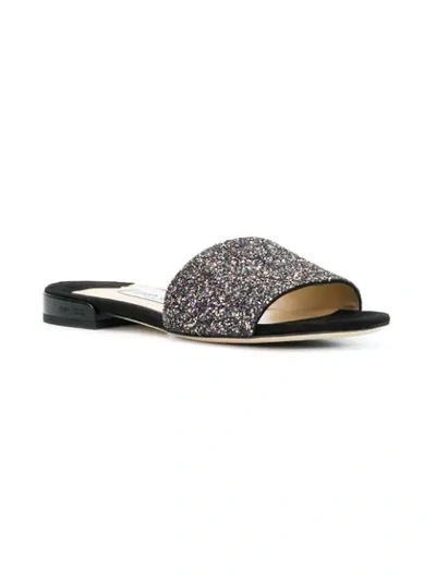 Shop Jimmy Choo Jonie Glitter Sandals In Metallic